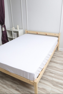 Простыня из страйп-сатина Комфорт белый